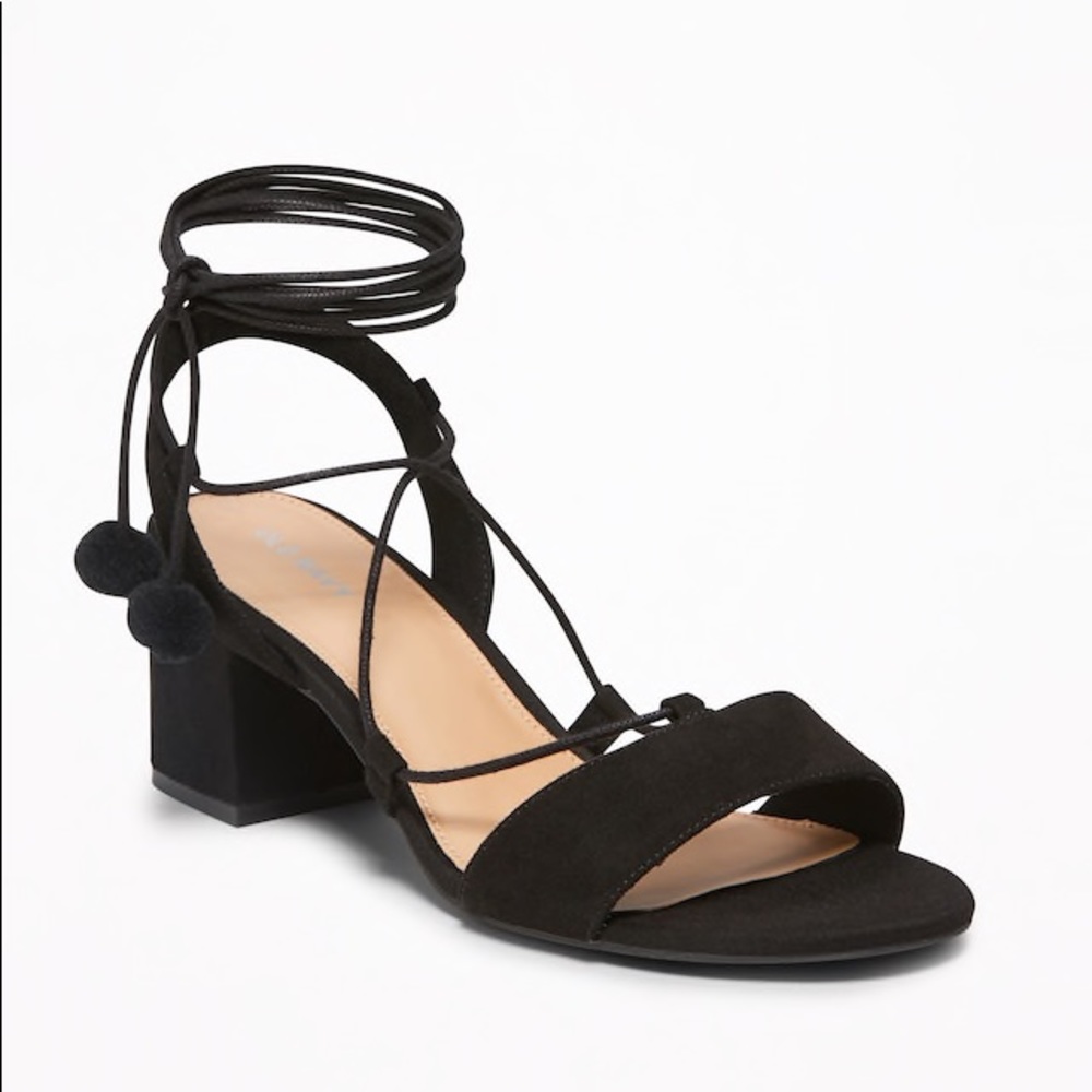 OLD NAVY Sueded Low Block-Heel Sandals for Women